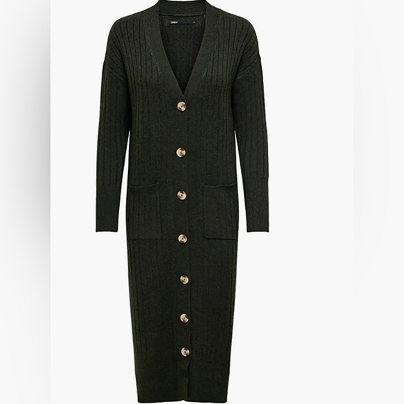 Only Sweaters - ONLY Long Ribbed Maxi Cardigan